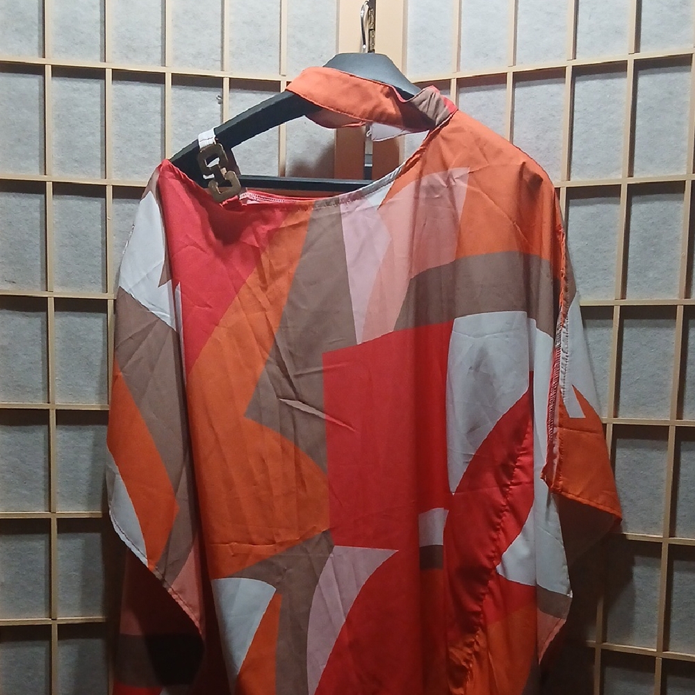 Colorful Geometric Poncho